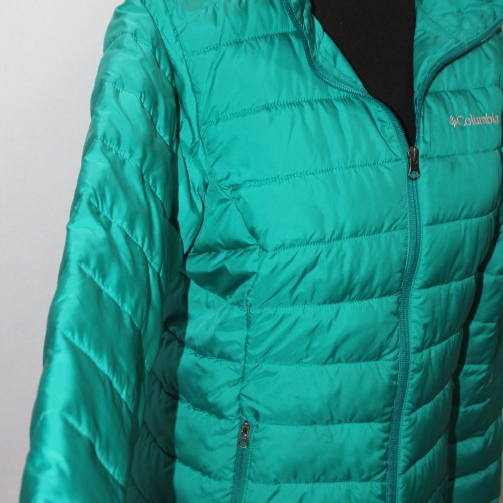 Columbia Sportswear Company X-Small Lightweight Green Down Jacket - Picture 4 of 14